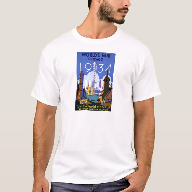 Chicago världs mässa 1934 t shirt (Framsida)