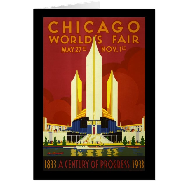 Chicago världs mässa hälsningskort (Framsidan)