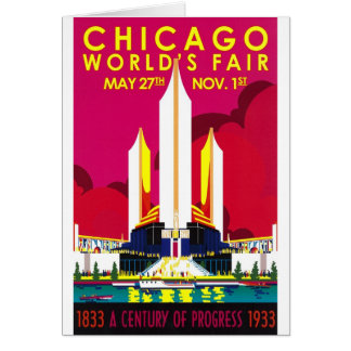 Chicago världsmässa 1933 hälsningskort