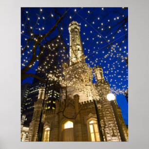 Chicago vid Christmastime Poster
