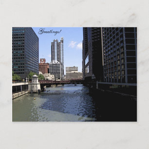Chicago vid floden vykort