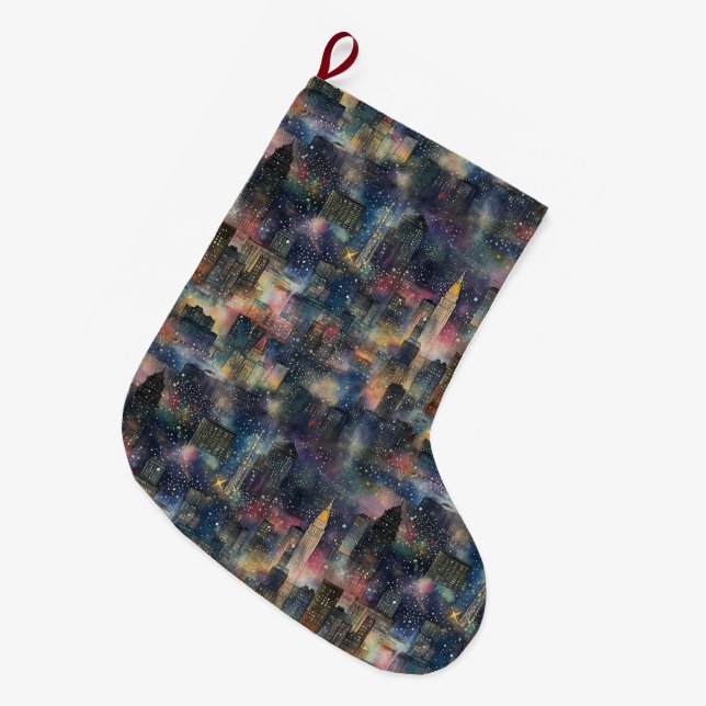 Chicago vid jul- och nyårshelgerna stor julstrumpa (Framsidan (Hängande))