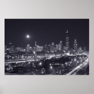 Chicago vid natt poster