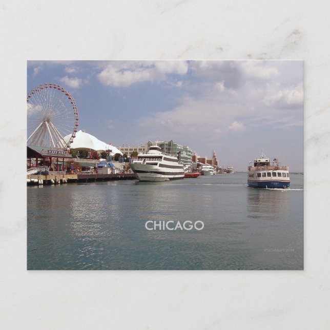 Chicago: Vid Navy Pier Vykort (Framsida)