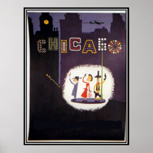 Chicago Vintage affisch Print