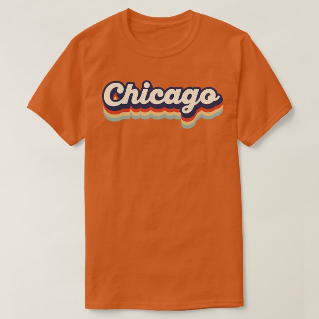 Chicago Vintage Färg T Shirt (Design framsida)