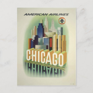 Chicago Vintage Reiseplakat Vykort