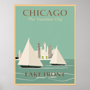 Chicago Vintage resor Poster