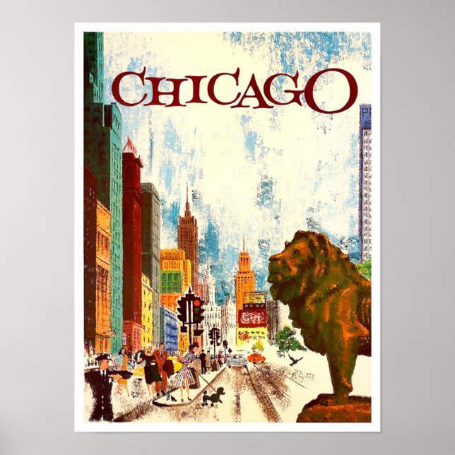 Chicago vintage resor poster (Framsidan)
