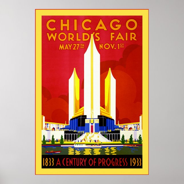 Chicago ~ Vintage resor Poster (Framsidan)