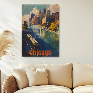 Chicago Vintage resor Poster