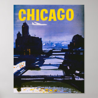 Chicago Vintage resor Poster