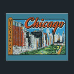 Chicago Vintage resor vykort<br><div class="desc">Staden Chicago Vintage Art</div>