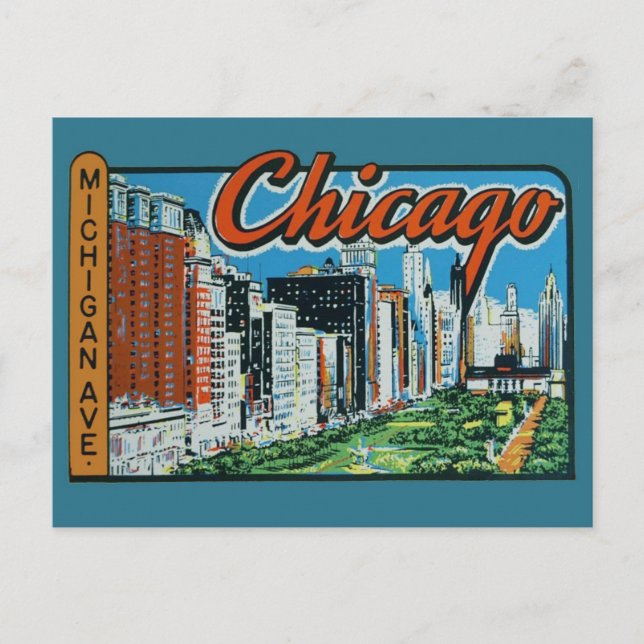Chicago Vintage resor vykort (Framsida)