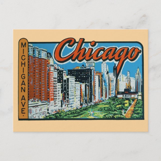 Chicago Vintage resor vykort (Framsida)