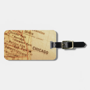 CHICAGO vintagekarta Bagagebricka