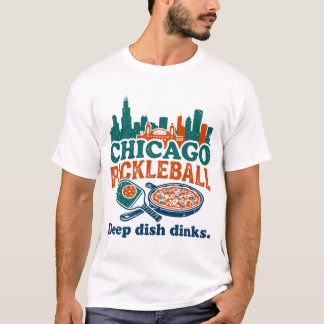Chicago Vintersnö Och Deep Dish Pizza T Shirt
