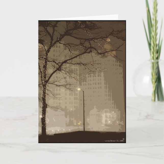 Chicago vinterunderland helgkort (Framsida)