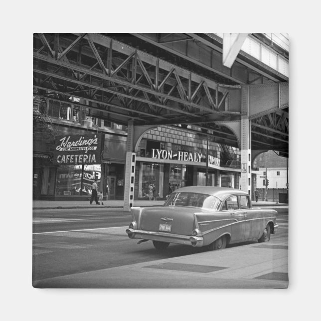 Chicago Wabash Avenue 1964 Hardings Lyon Healy Magnet (Framsidan)