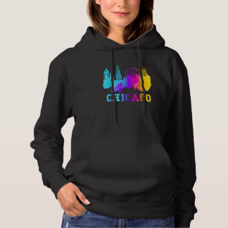 Chicago Watercolor Skyline Gift Souvenirs Chicago T Shirt