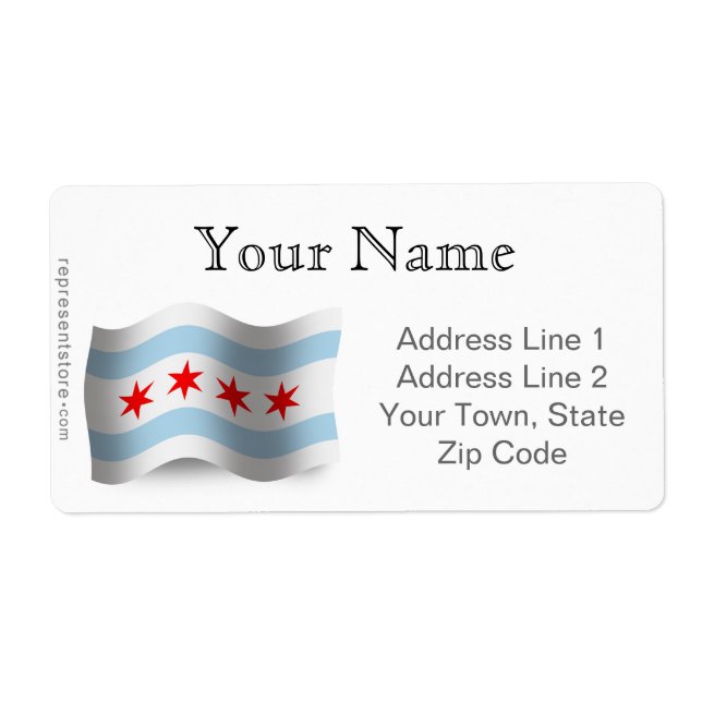 Chicago Wave Flagga Fraktsedel (Framsidan)