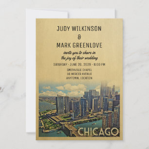 Chicago Wedding Investigation Illinois Inbjudningar
