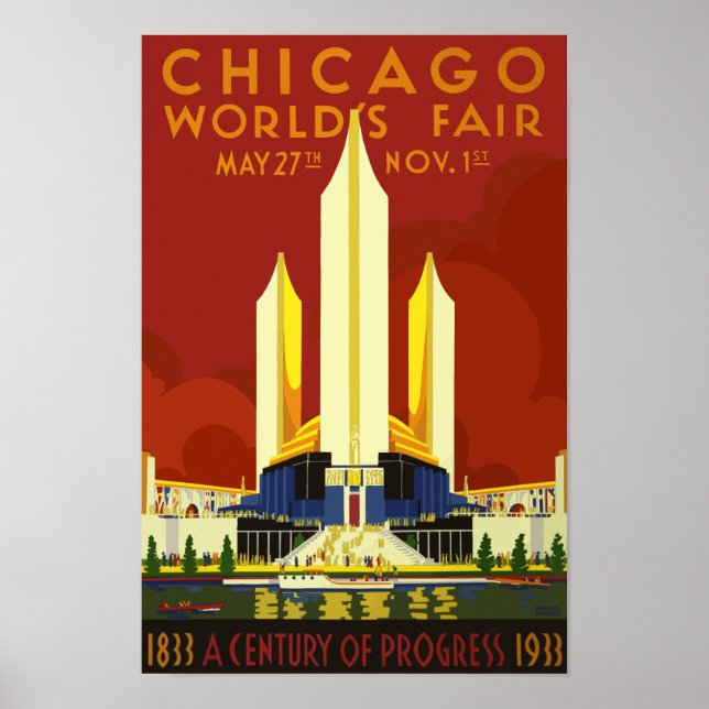 Chicago-Weltausstellung 1933 Poster (Framsidan)