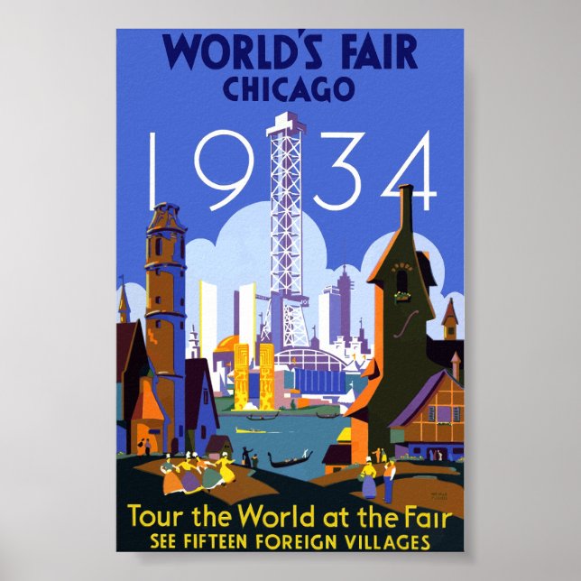 Chicago-Weltausstellung 1934 Poster (Framsidan)