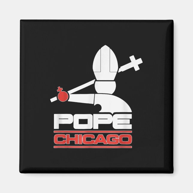 Chicago White Cassox Pope Leo T-shirt.png Magnet (Framsidan)