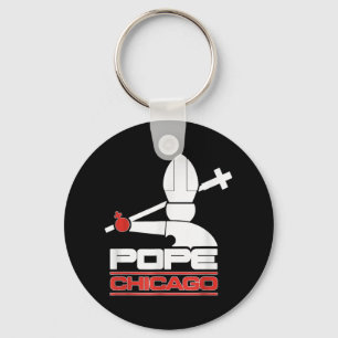 Chicago White Cassox Pope Leo T-shirt.png Nyckelring