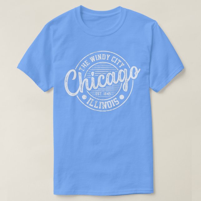 Chicago Windy City Illinois Vacation Souvenir T Shirt (Design framsida)
