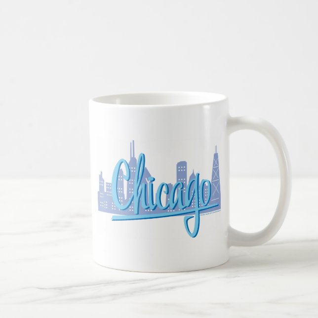 Chicago Windy City Siluett Kaffemugg (Höger)
