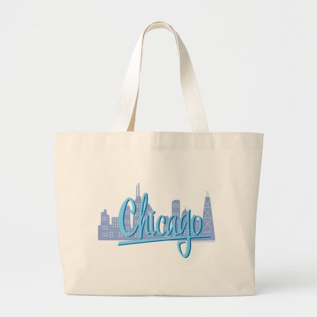 Chicago Windy City Skyline Jumbo Tygkasse (Framsidan)