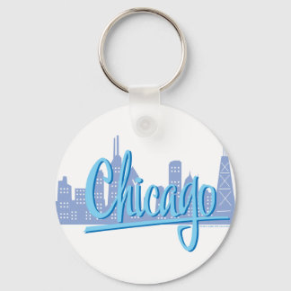 Chicago Windy City Skyline Nyckelring