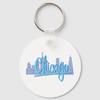 Chicago Windy City Skyline Nyckelring