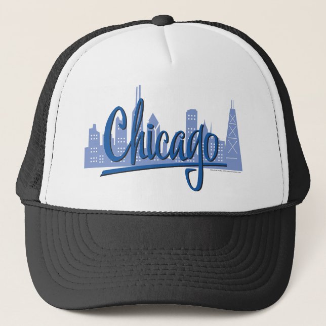 Chicago Windy City Skyline Truckerkeps (Framsida)