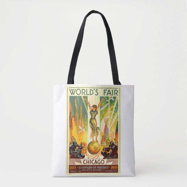 Chicago World's Fair 1933 Century of Progress Tygkasse (Framsida)