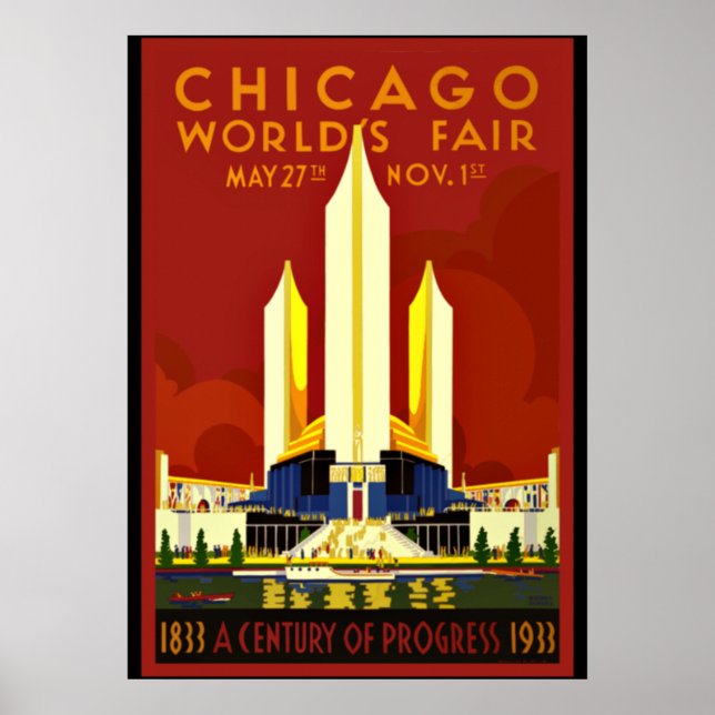 Chicago World's Fair, 1933 Poster (Framsidan)