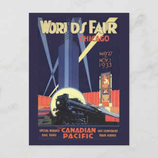 Chicago World's Fair 1933 Vintage Postcard Vykort