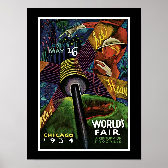 Chicago World's Fair 1934 Poster (Framsidan)