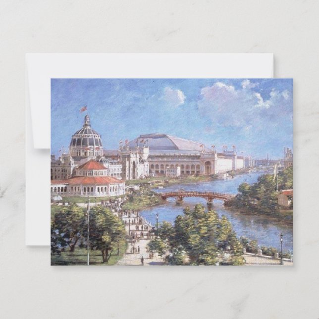 Chicago World's Fair (Columbian Exposition) Kort (Framsida)