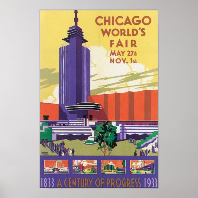 Chicago World's Fair Poster 1933 (Framsidan)