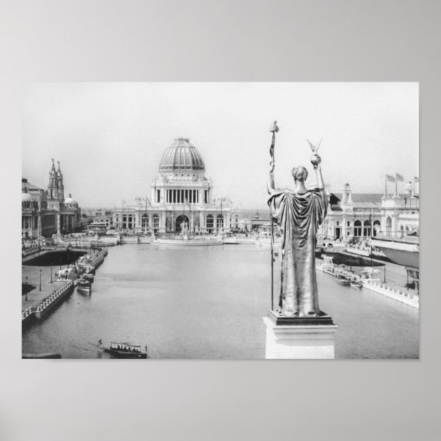 Chicago World's Fair - The White City 1893 Poster (Framsidan)