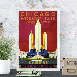Chicago World's Fair Vintage resor Poster