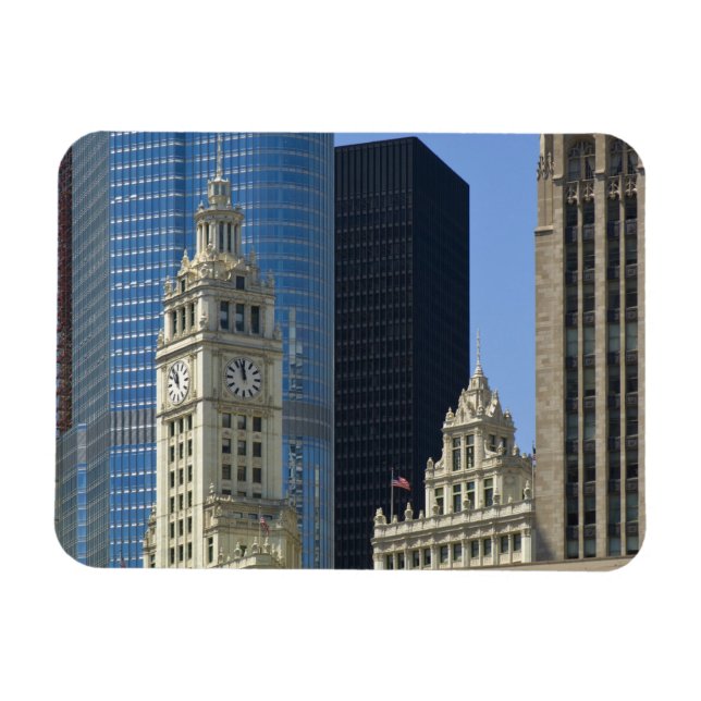 Chicago, Wrigley Bygger med Trump Hotel & Magnet (Horisontell)