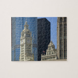 Chicago, Wrigley Bygger med Trump Hotel & Pussel