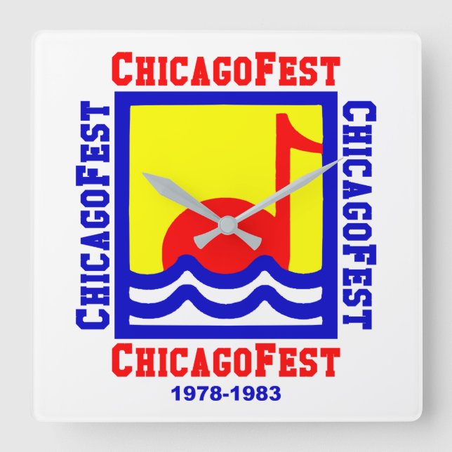 ChicagoFest, Chicago IL (1978-1983) Fyrkantig Klocka (Framsida)