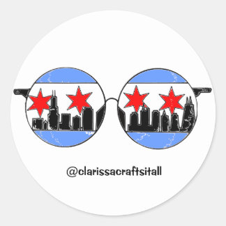 chicaGOgglesklistermärke Runt Klistermärke