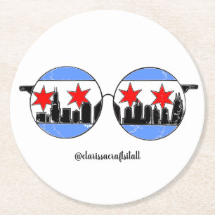 chicaGOgglesunderlägg Underlägg Papper Rund