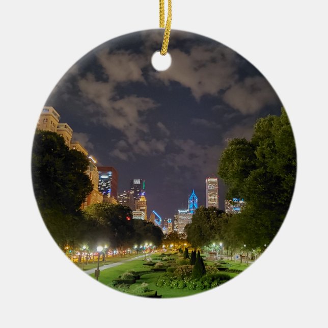Chicagoornament Julgransprydnad Keramik (Framsidan)